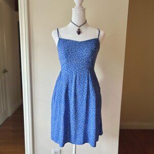 Periwinkle Floral Mini Dress 🌸 Coquette Babydoll Unif Urban Outfitters Brandy